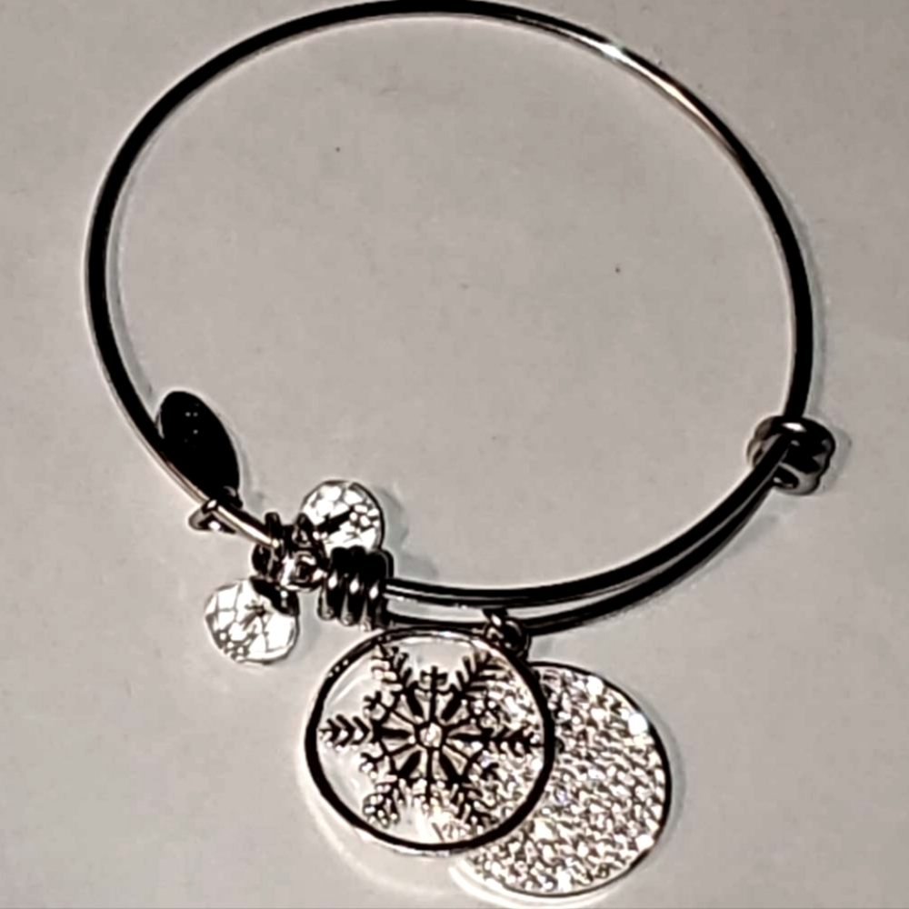 LA CN Silver-Plated Snowflake Charm Bracelet "Unique and Beautiful in Every Way"